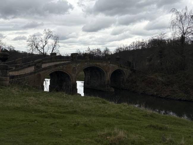 Small bridge near the boundary